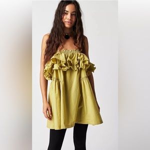 NWT Free People Have A Thing For You Strapless Mini Dress Sz M